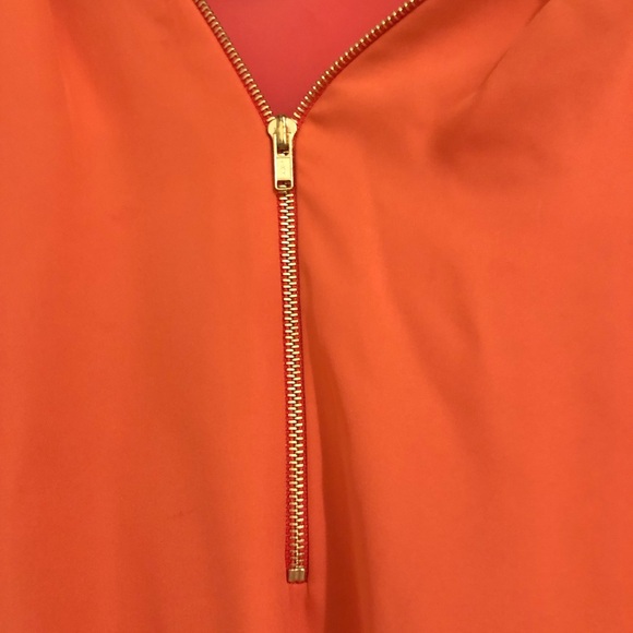 Theory Ivona Double Georgette Silk Dress in Coral - Picture 3 of 5